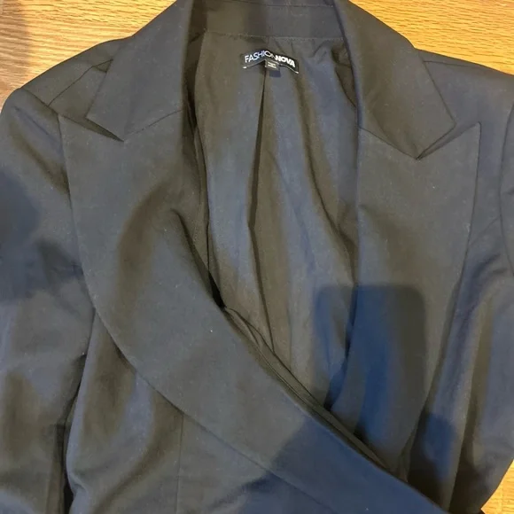 Fashion Nova Classic Black Blazer Jacket Dress 👗 - Picture 7 of 9